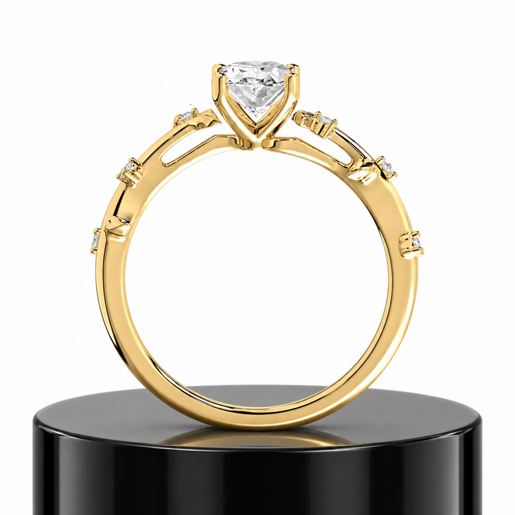 Botanical Oval Engagement Ring