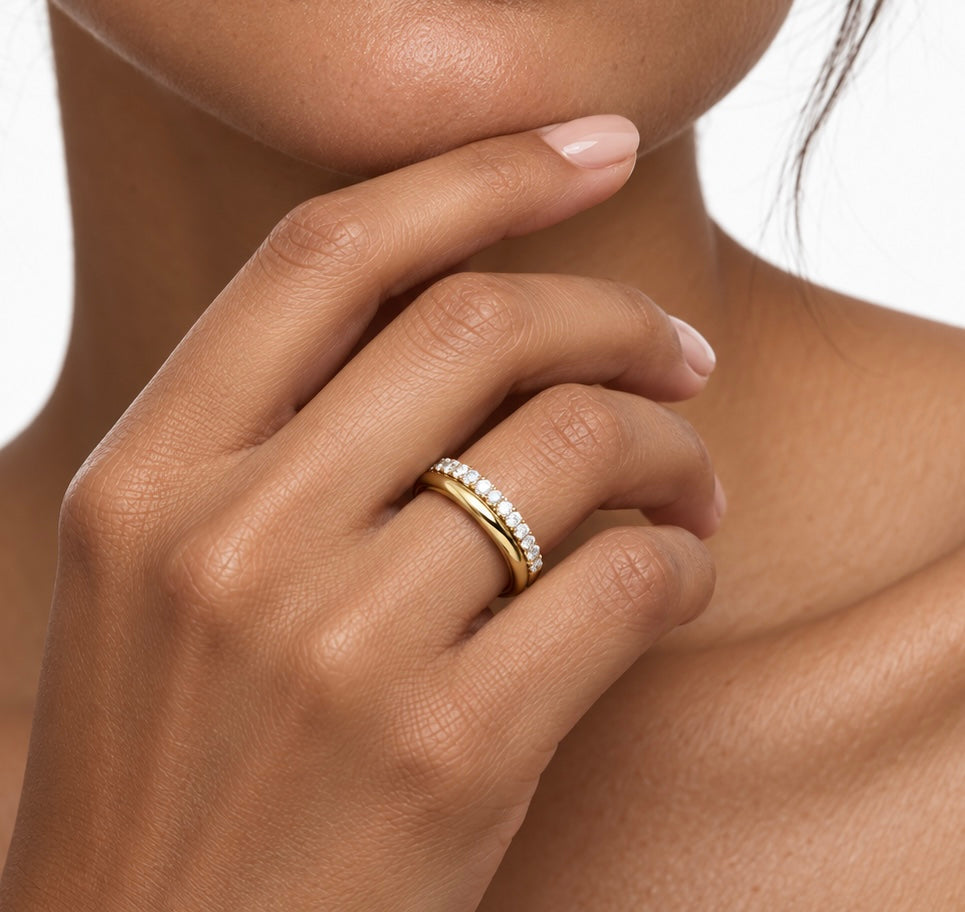 Stacked Diamond Ring