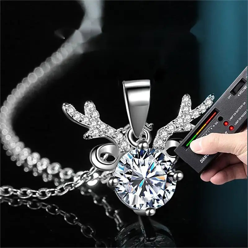 Moissanite Raindeer Pendant