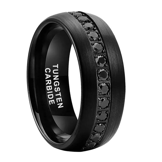 Black Diamond Tungsten Ring