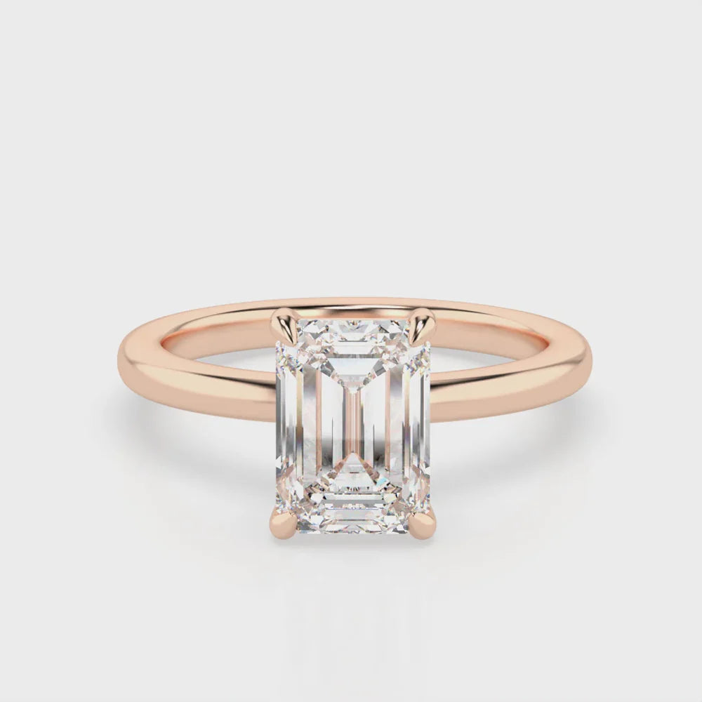 EMMA 2.0 – 4 CLAW 2CT EMERALD CUT SOLITAIRE