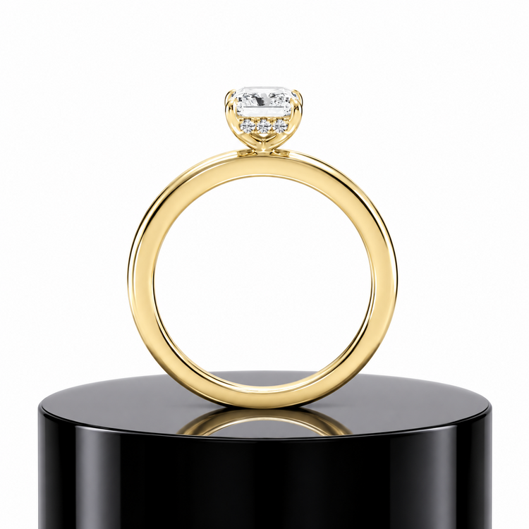 Radiant Hidden Halo Ring