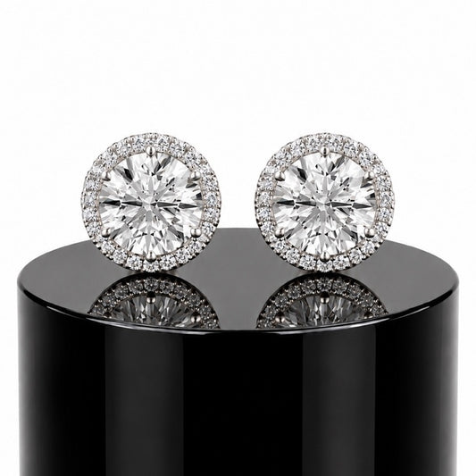Halo Diamond Studs