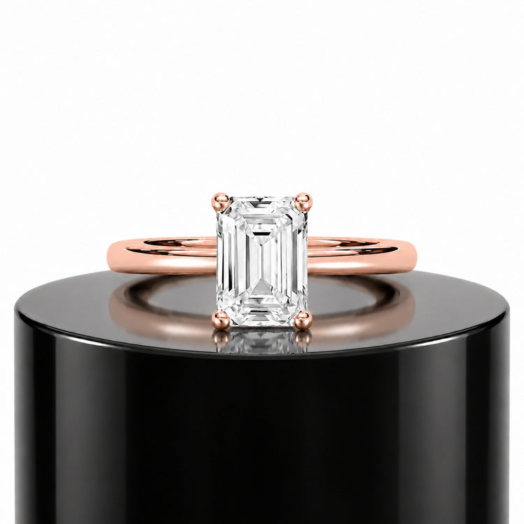 2ct Emerald Solitaire Ring