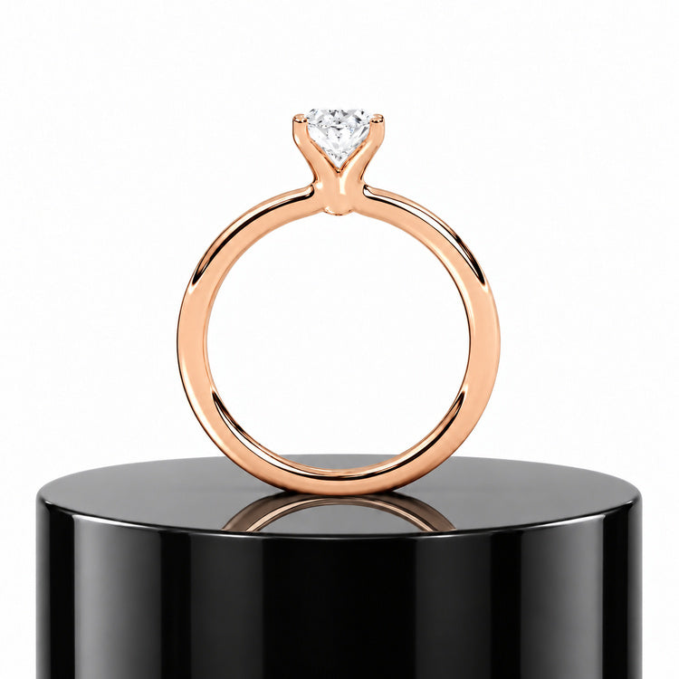 Pear Solitaire Ring