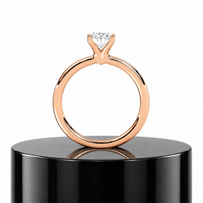 Pear Solitaire Ring