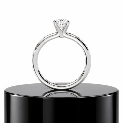 Pear Solitaire Ring