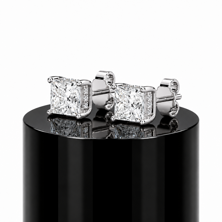 Princess Hidden Halo Studs