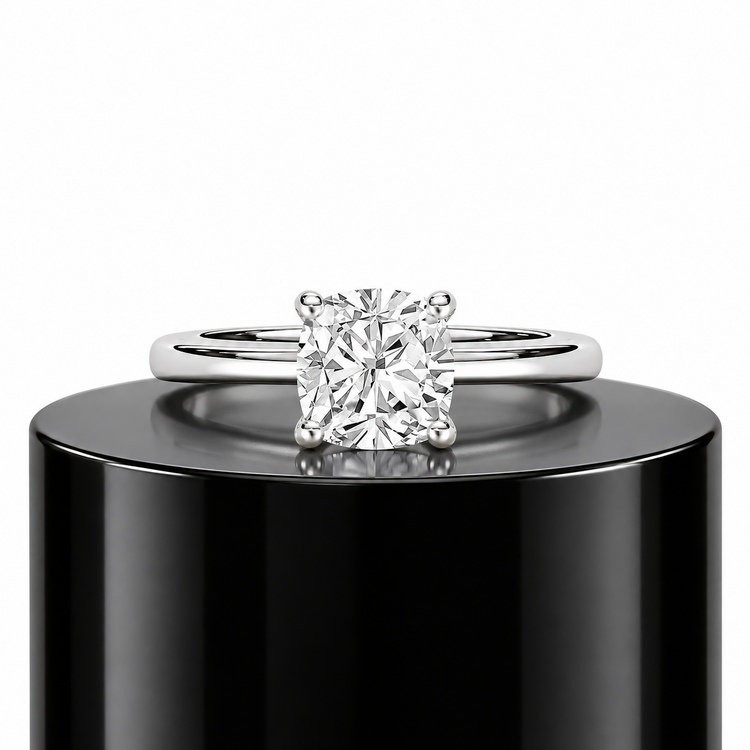 2ct Cushion Solitaire Ring