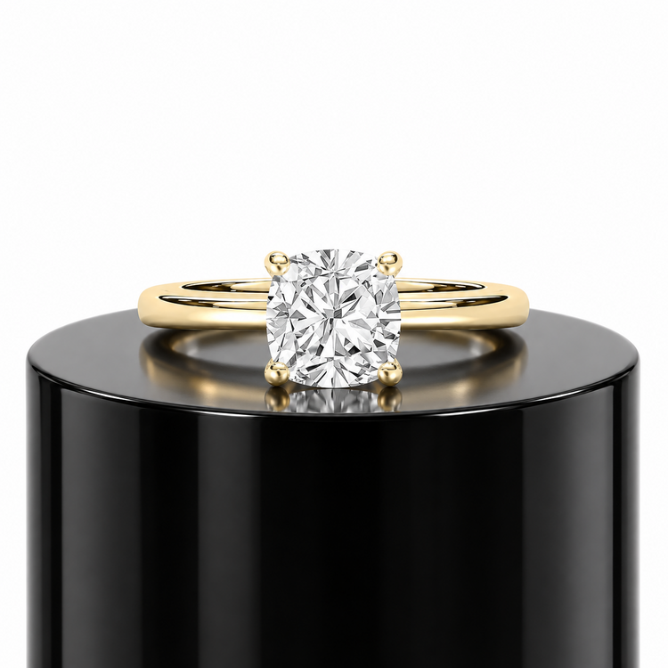 2ct Cushion Solitaire Ring