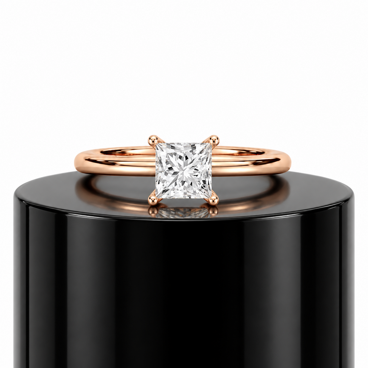 Princess Solitaire Ring