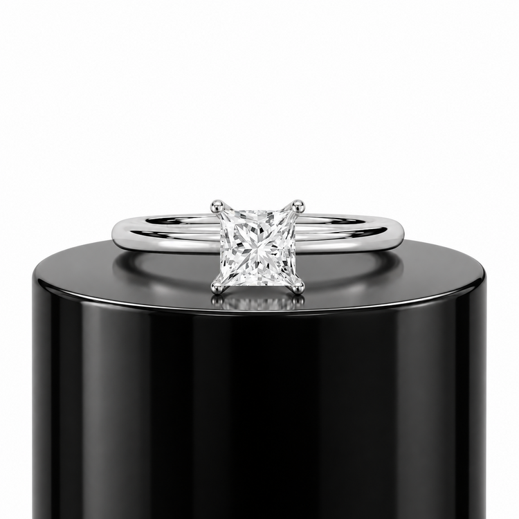Princess Solitaire Ring
