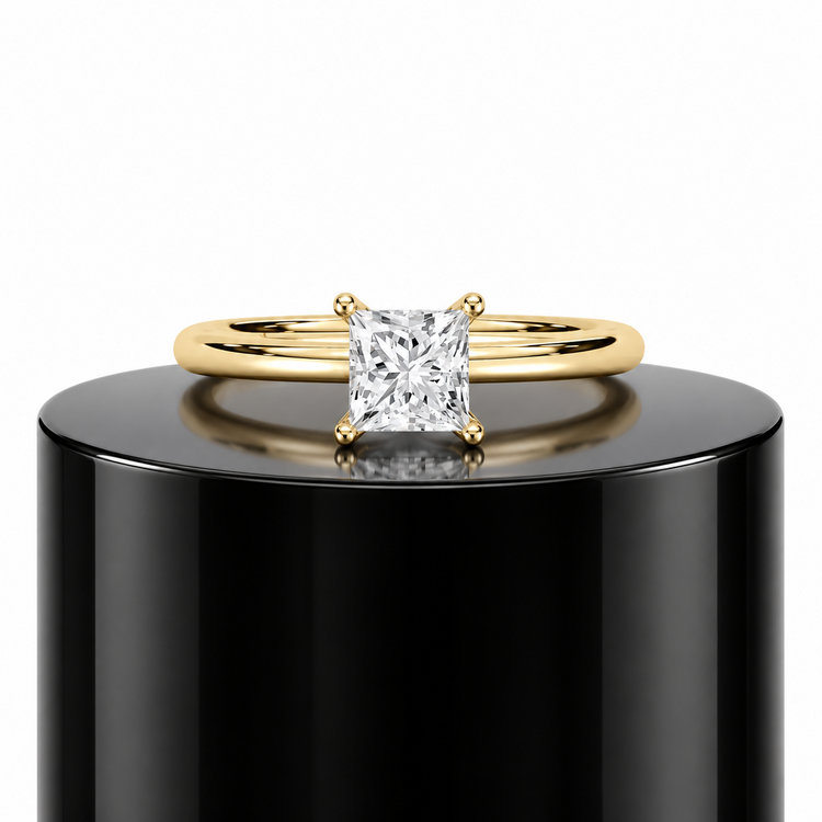 Princess Solitaire Ring