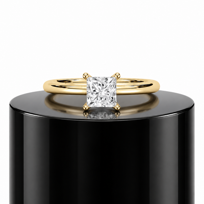 Princess Solitaire Ring