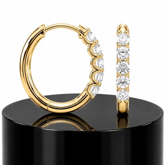 Signature Diamond Hoop Earring