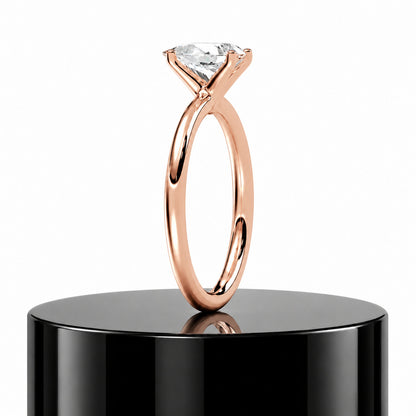 Pear Solitaire Ring
