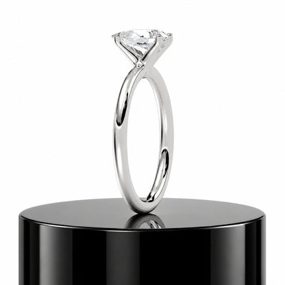 Pear Solitaire Ring