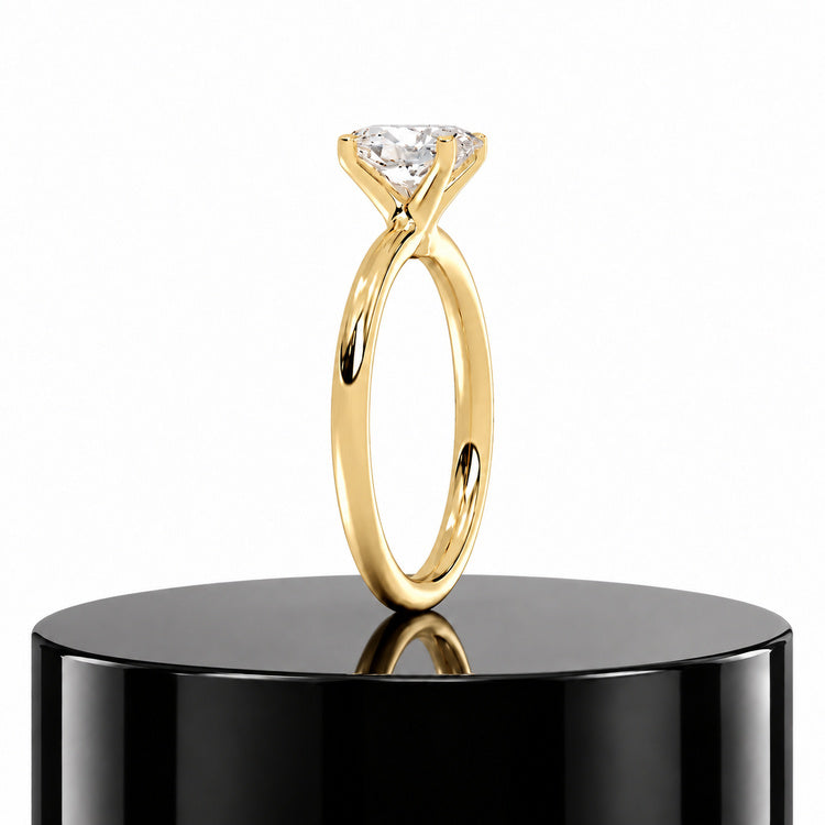 Pear Solitaire Ring