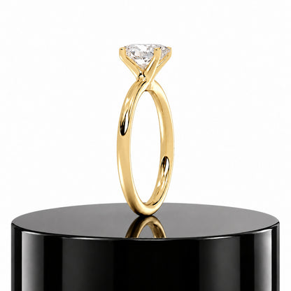 Pear Solitaire Ring