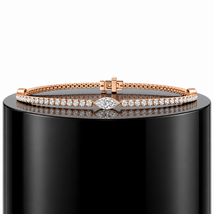 Marquise Accent Tennis Bracelet