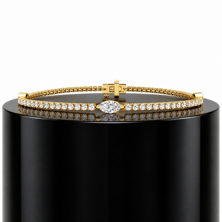 Marquise Accent Tennis Bracelet