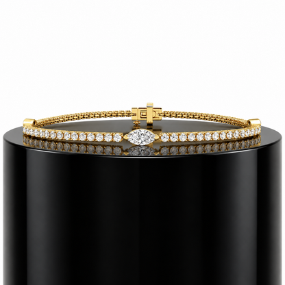 Marquise Accent Tennis Bracelet