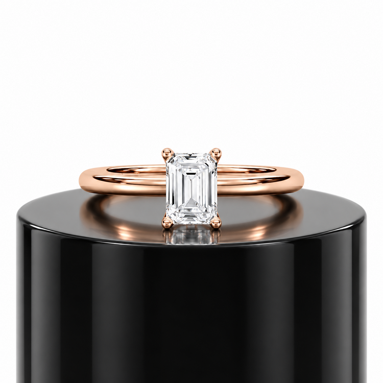Emerald Solitaire Ring