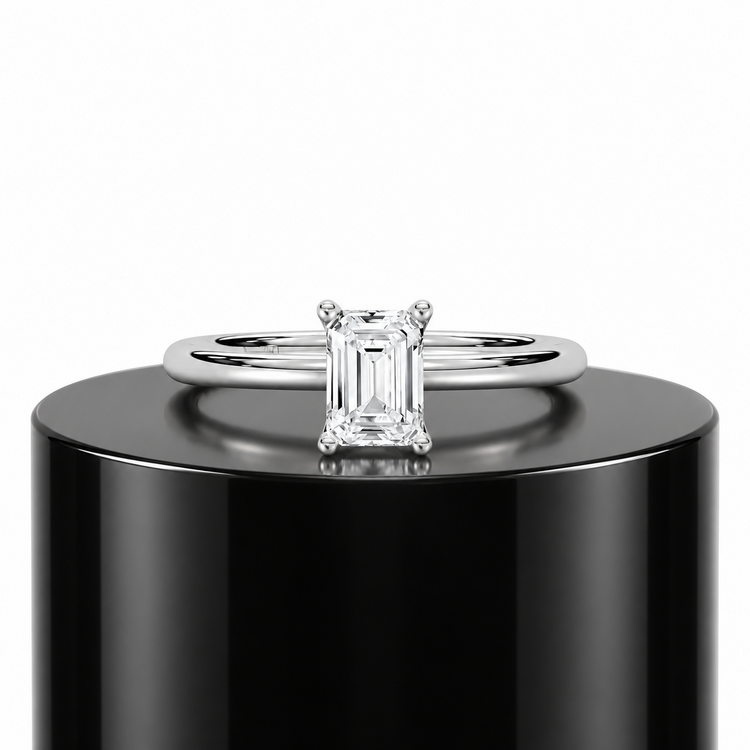 Emerald Solitaire Ring