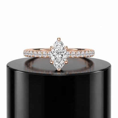 Pave Marquise Engagement Ring
