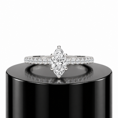 Pave Marquise Engagement Ring