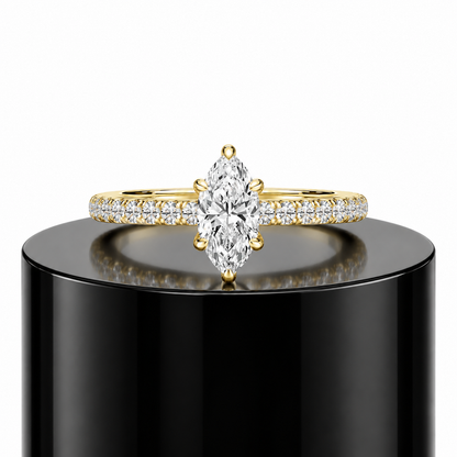 Pave Marquise Engagement Ring