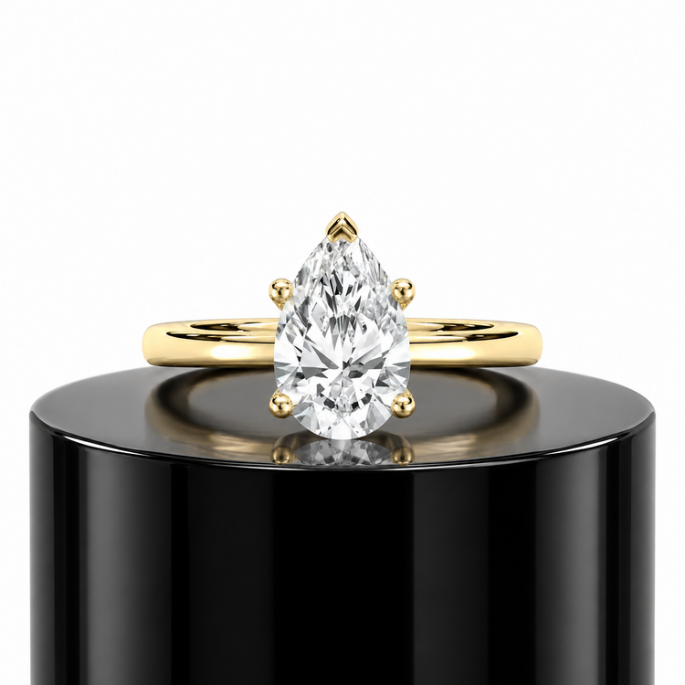 2ct Pear Solitaire Ring