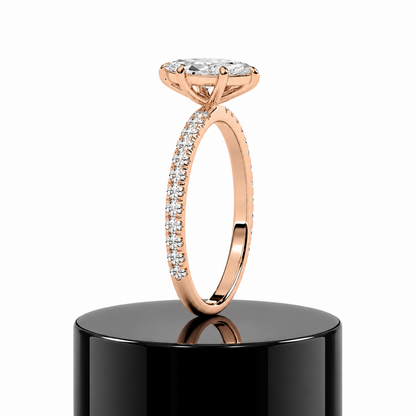 Pave Marquise Engagement Ring
