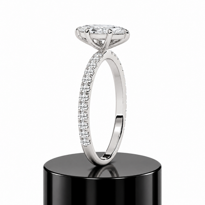 Pave Marquise Engagement Ring