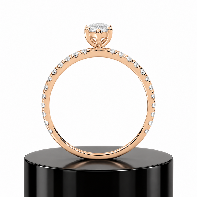 Pave Marquise Engagement Ring