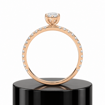Pave Marquise Engagement Ring
