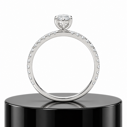 Pave Marquise Engagement Ring