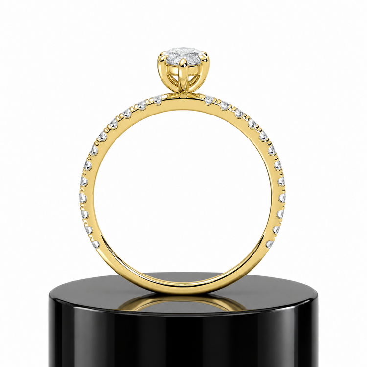 Pave Marquise Engagement Ring