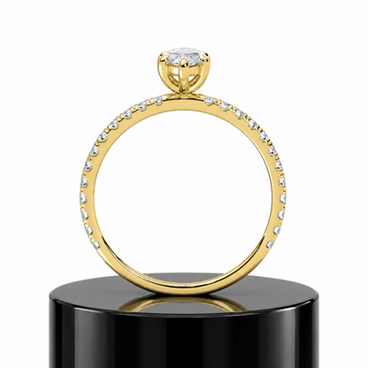 Pave Marquise Engagement Ring