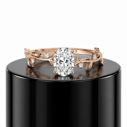 Botanical Oval Engagement Ring