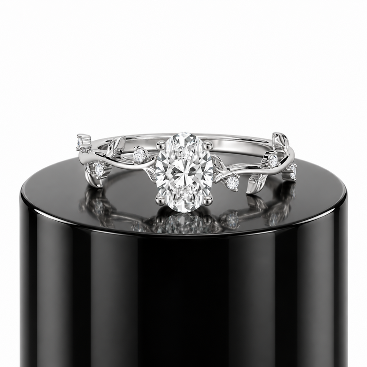 Botanical Oval Engagement Ring