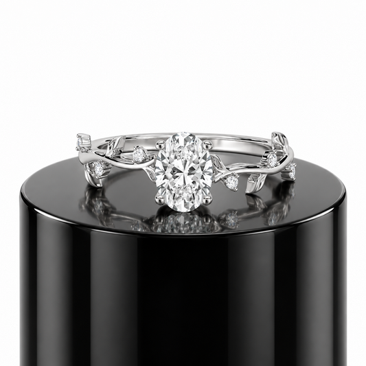 Botanical Oval Engagement Ring
