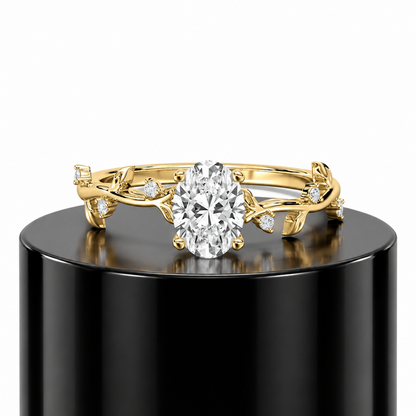 Botanical Oval Engagement Ring