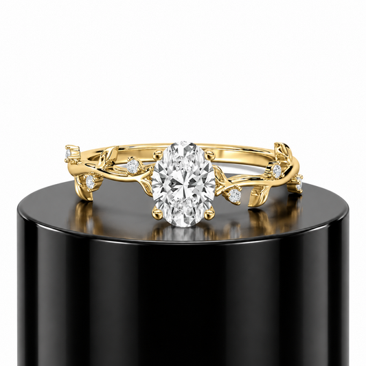 Botanical Oval Engagement Ring