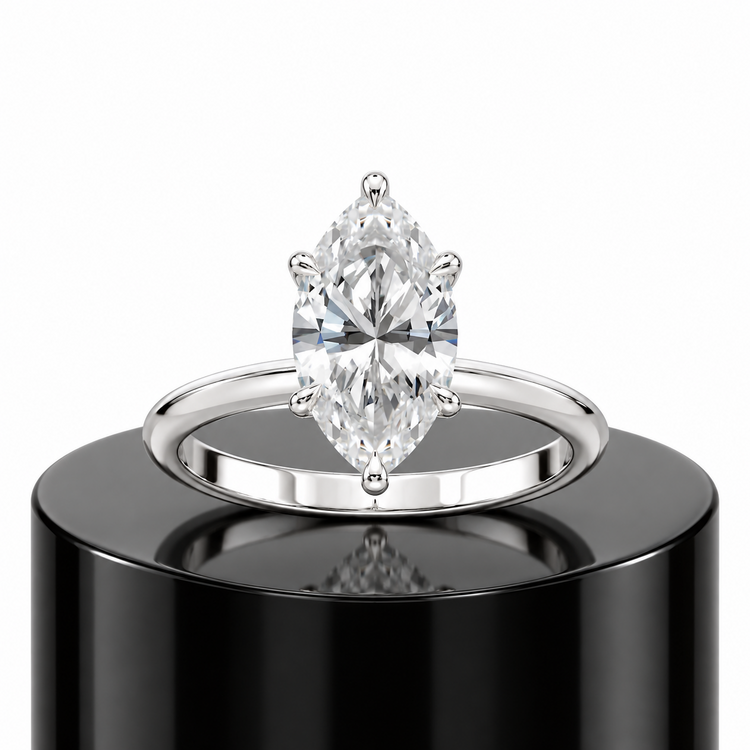 2ct Marquise Solitaire Ring