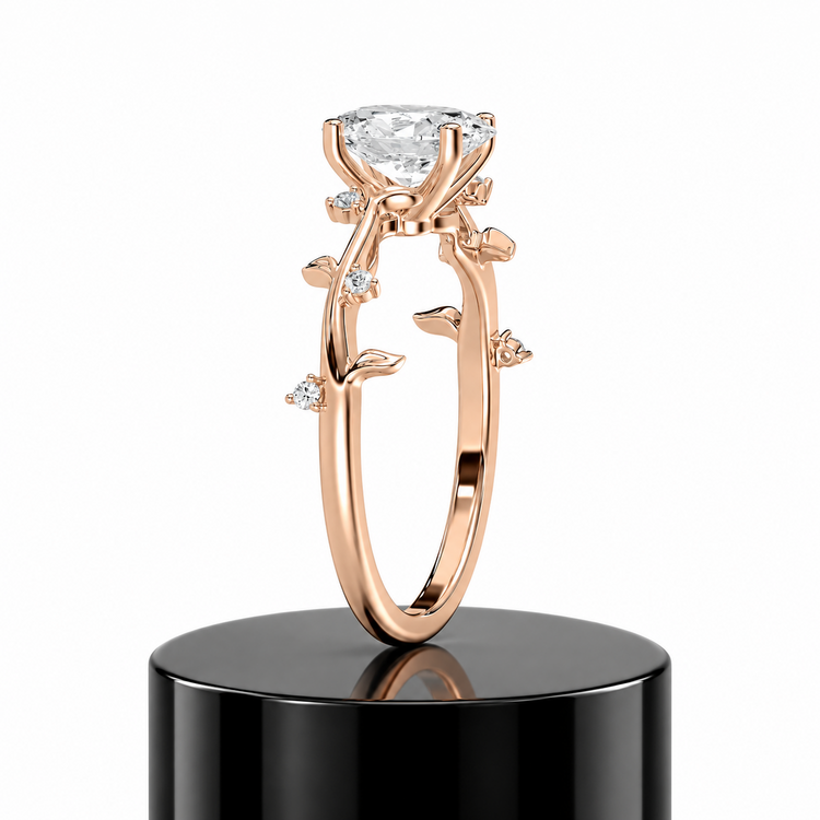 Botanical Oval Engagement Ring