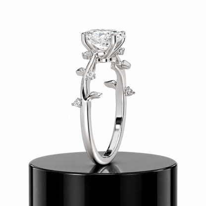 Botanical Oval Engagement Ring