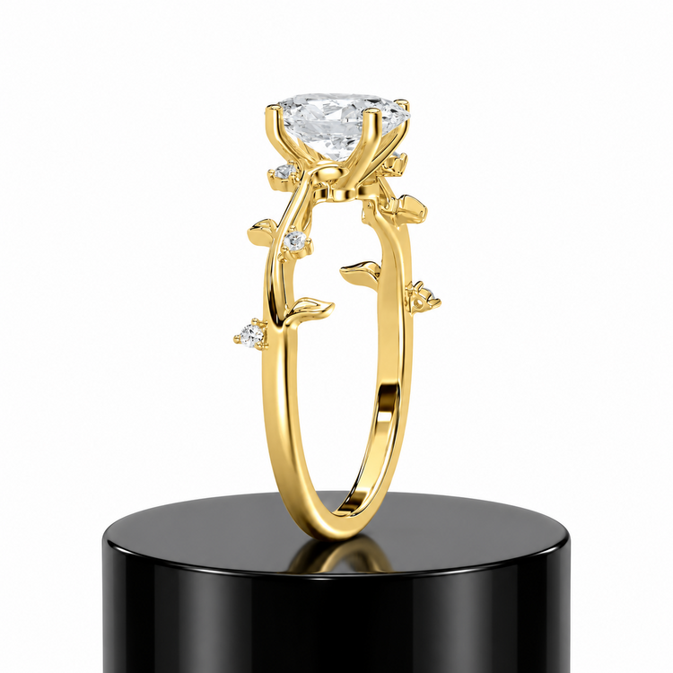 Botanical Oval Engagement Ring
