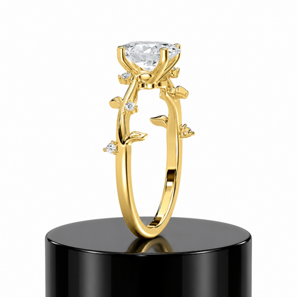 Botanical Oval Engagement Ring