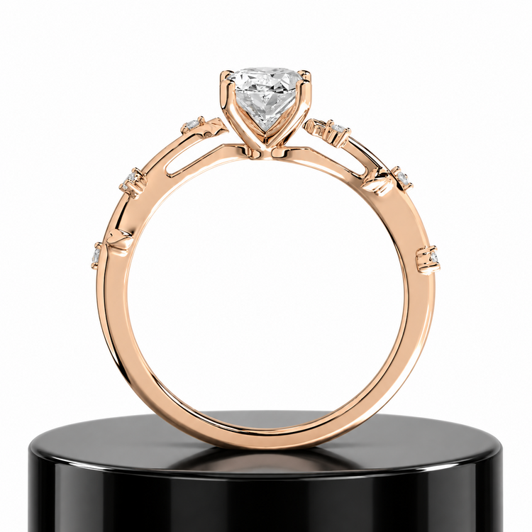 Botanical Oval Engagement Ring